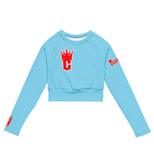 Load image into Gallery viewer, Logo long-sleeve crop top (Columbia Blue)
