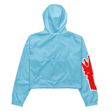 Load image into Gallery viewer, Women’s “ CLUTCH “cropped windbreaker (Columbia Blue)
