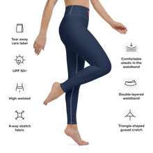 Load image into Gallery viewer, Logo Yoga Leggings (Navy)

